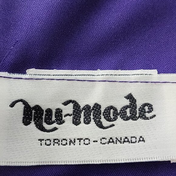 Nu Mode VTG Purple Velvet Off Shoulder Sweetheart Cocktail Dress - Picture 6 of 6